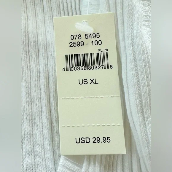 Aerie Women’s Long-Sleeve Ribbed Crop Top in White Size XL - Picture 7 of 9